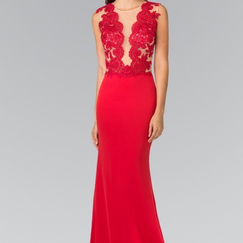 PARTY EVENING PROM SHEATH GOWN DRESS GL2286 RED